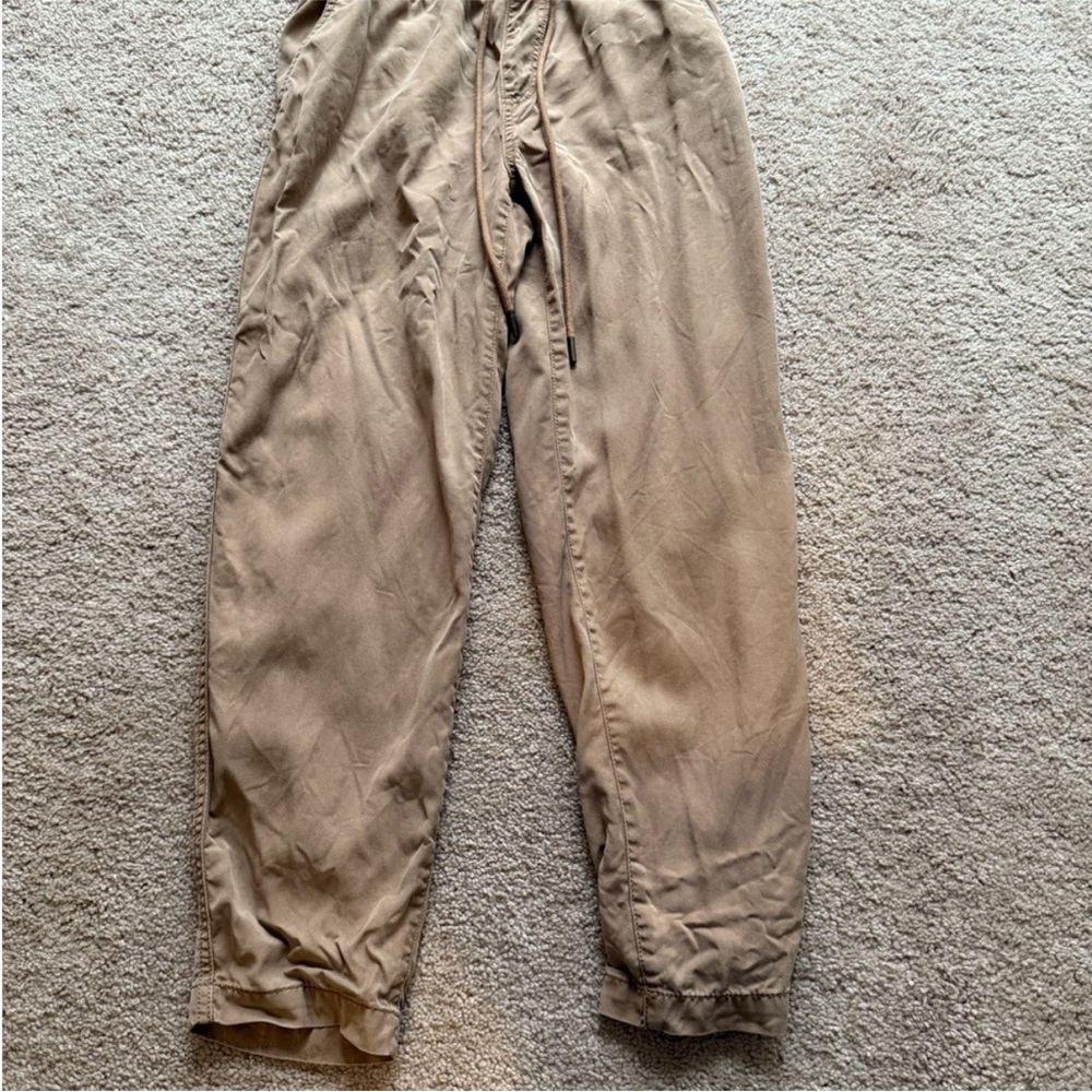 LOFT Tan Ankle Cropped Pants
